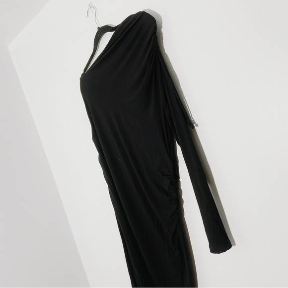 New Birgitte Herskind Bjorg One Shoulder Jersey Knit Dress Black Size M - Picture 5 of 8